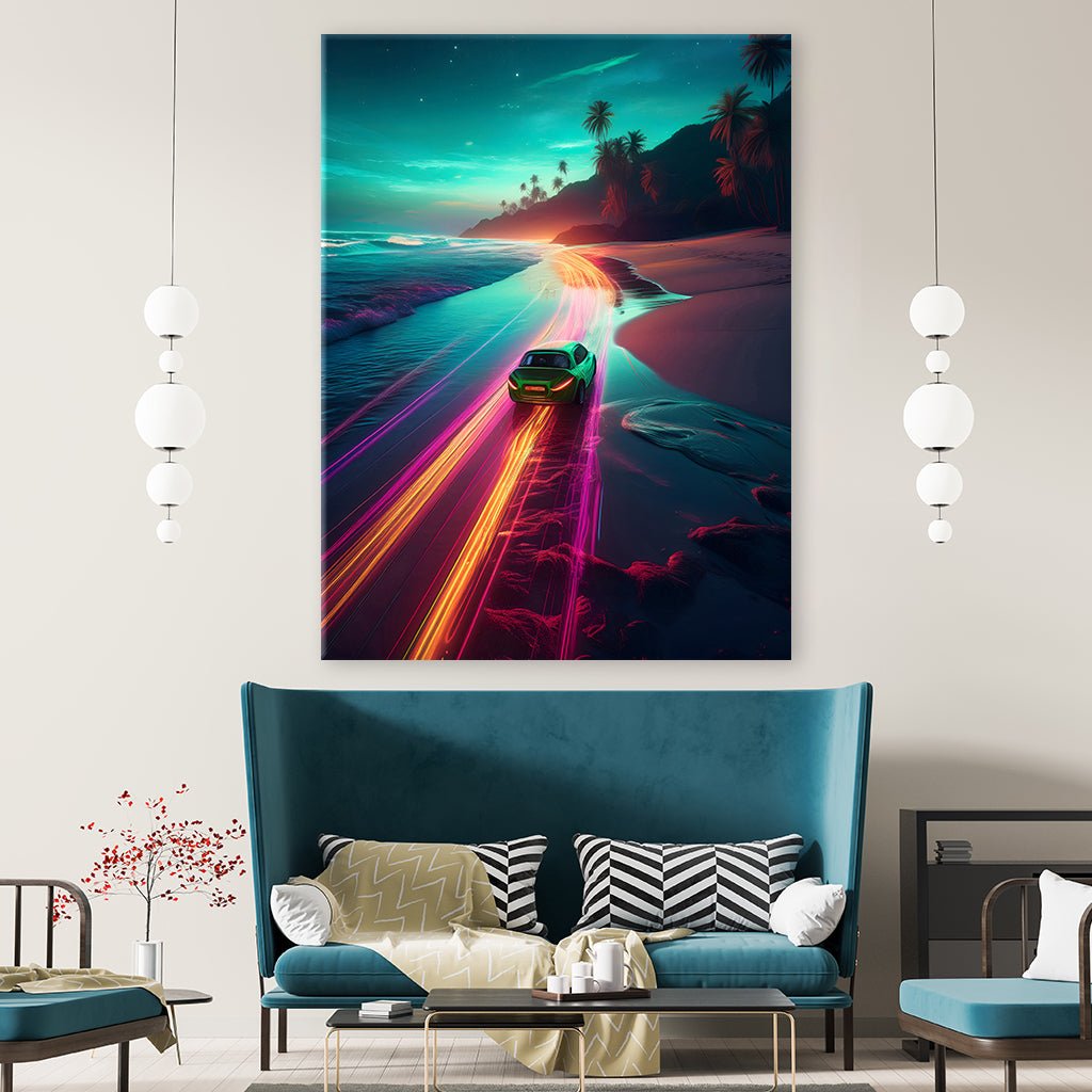 Car Series - Neon Beach by Aldanis - Affengeile Bilder