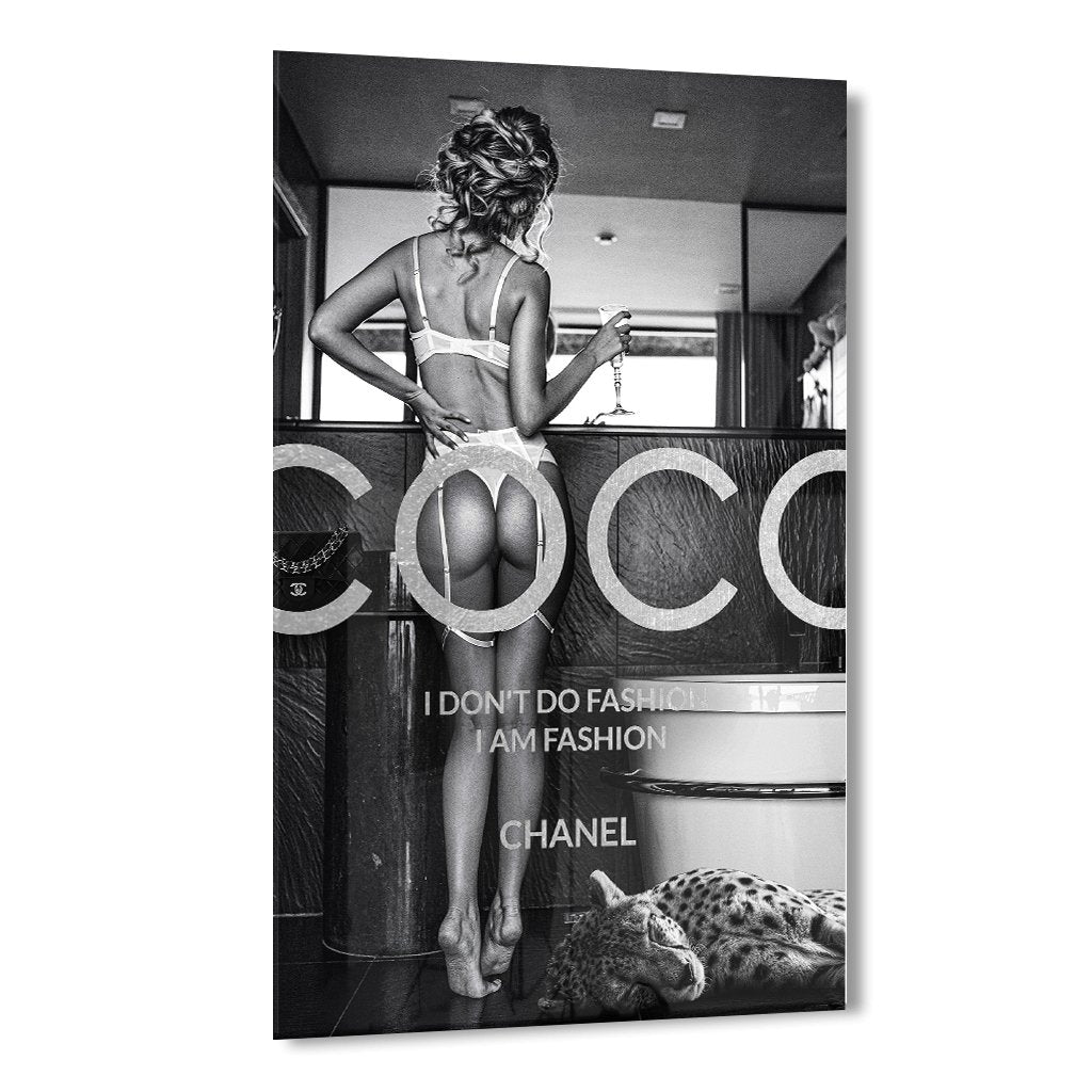 Coco Fashion by Adrian Vieriu Silber auf Acryl - Affengeile Bilder