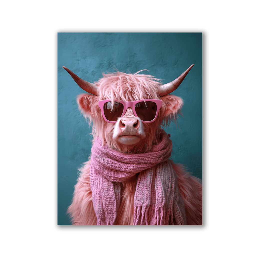 Pinky Highland Cow by Frank Daske - Affengeile Bilder