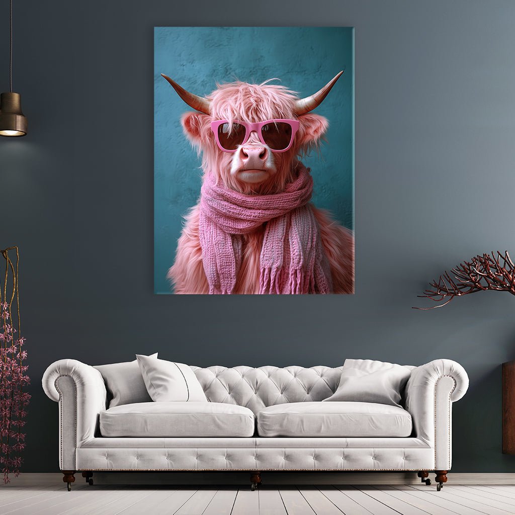 Pinky Highland Cow by Frank Daske - Affengeile Bilder