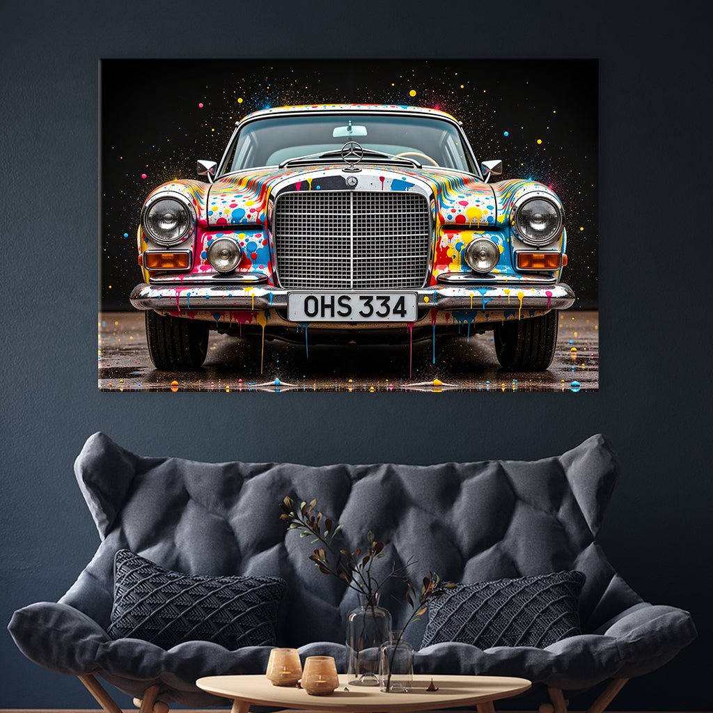 Street Art Benz by Adrian Vieriu - Affengeile Bilder