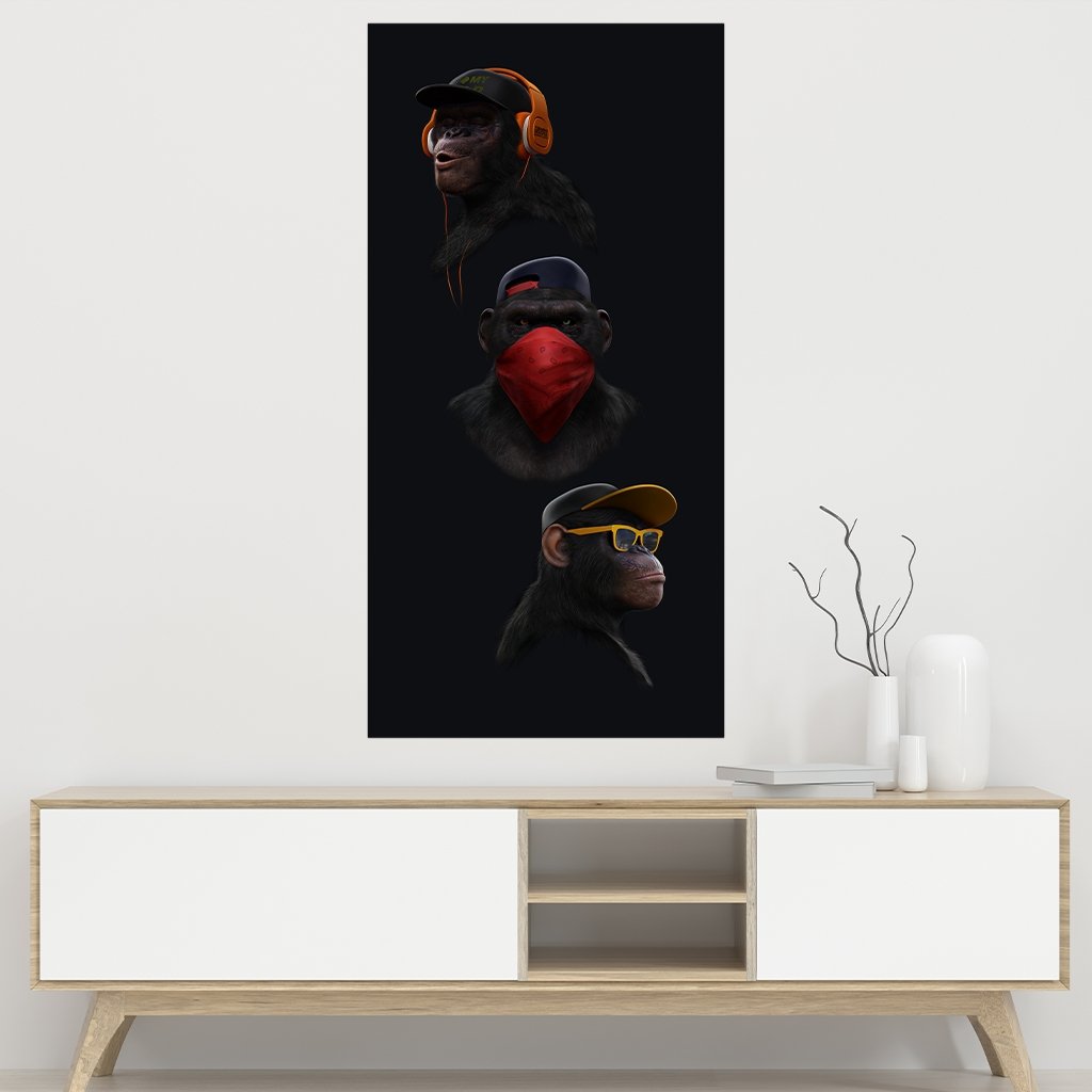 Das Motiv hängt über einer Kommode