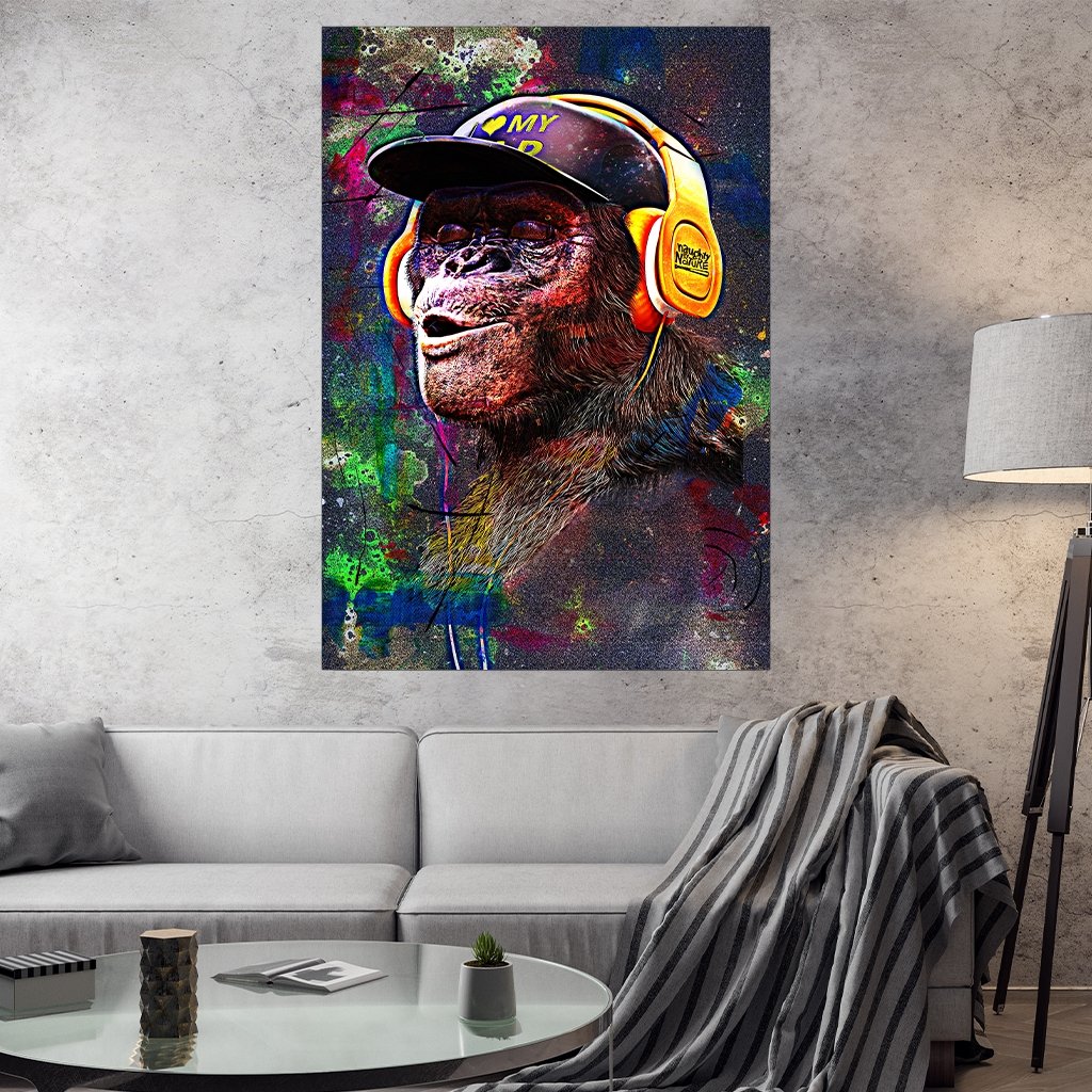 Affengeil Kopfhörer Abstrakt  by Juliano de Araujo -Affengeile Bilder