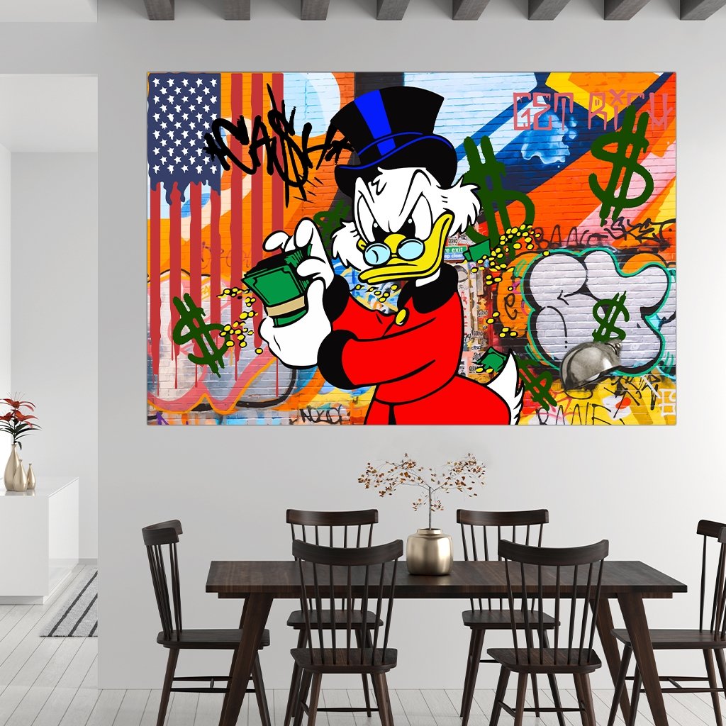 Das Motiv hängt in einem Esszimmer