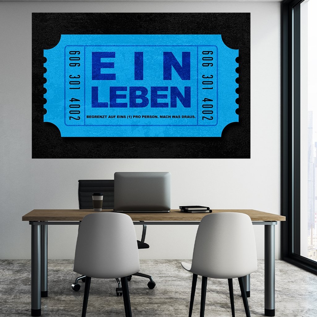 Das Motiv hängt in einem Büro