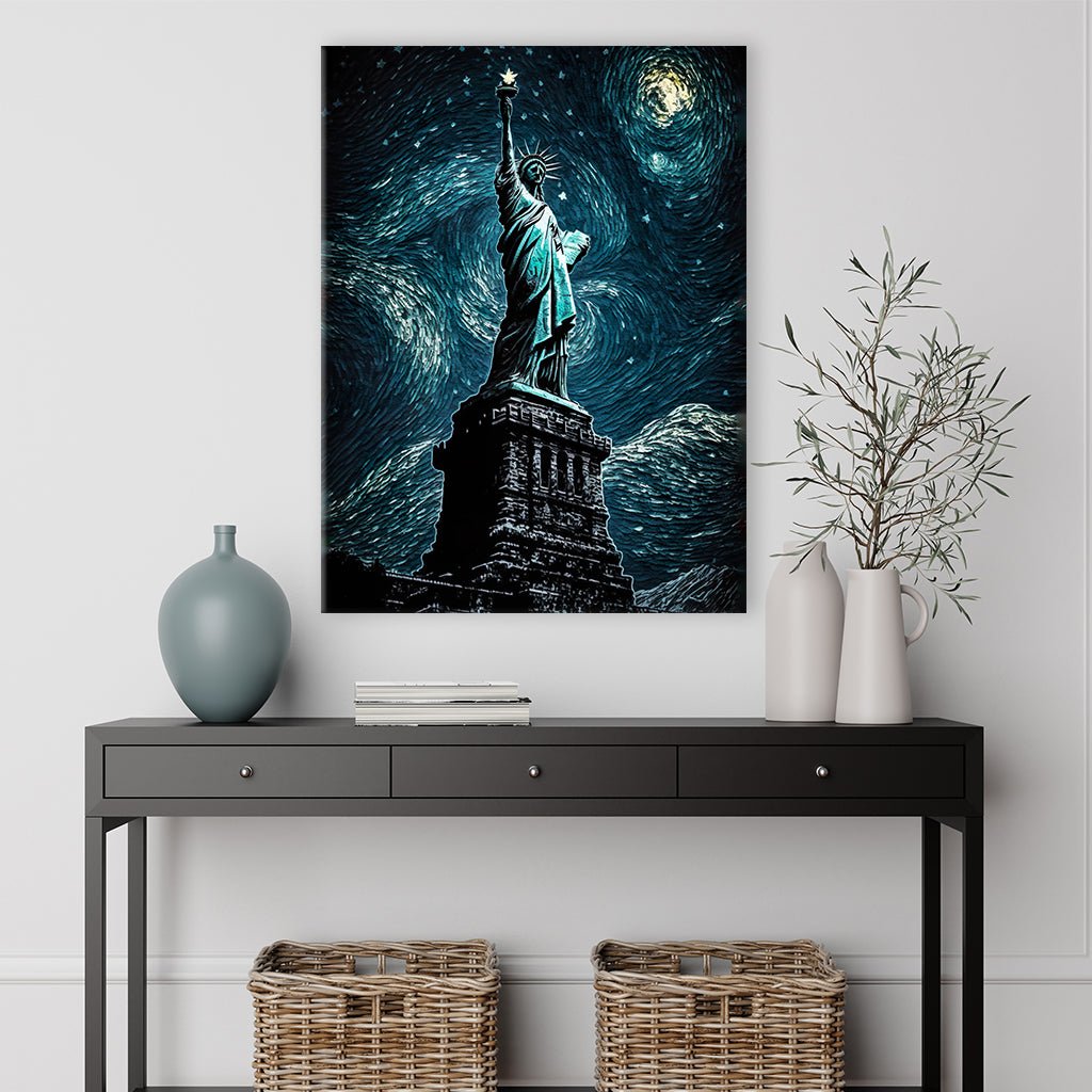 Statue of liberty - van Gogh Style by Markus Mikolai - Affengeile Bilder