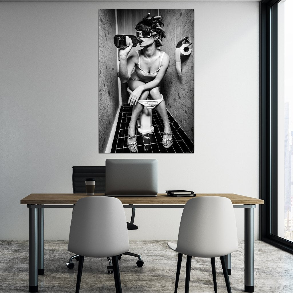 Das Motiv hängt in einem Büro