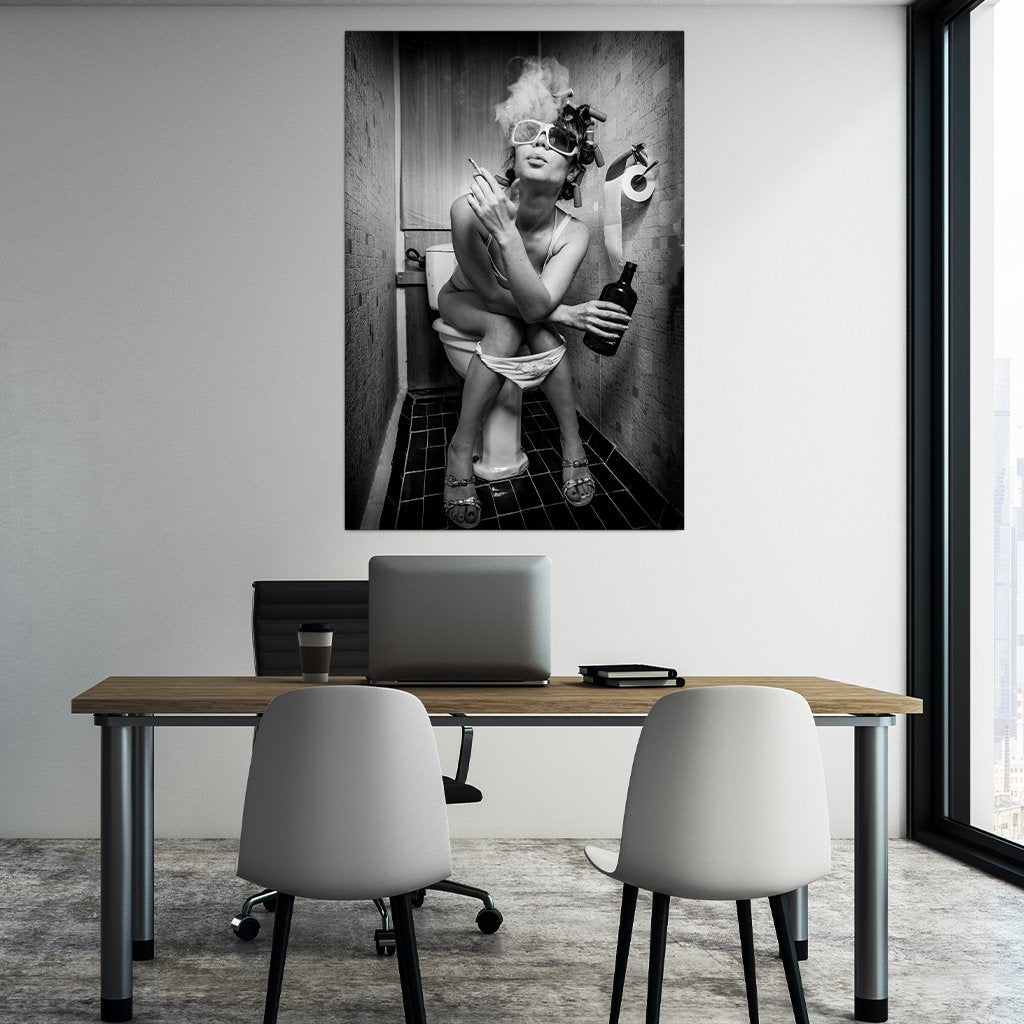 Das Motiv hängt in einem Büro