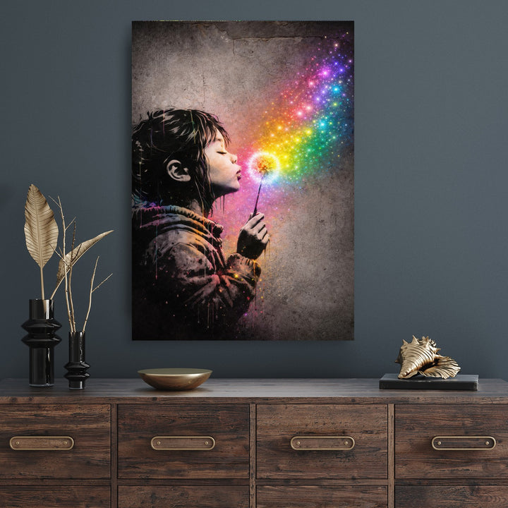 Blow your Dreams x Stencil Streetart by Mark Matthews - Affengeile Bilder