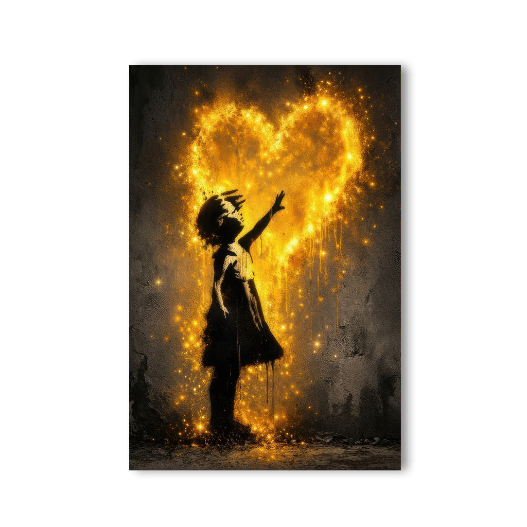 Golden Heart x Sparkling Grafitti by Mark Matthews - Affengeile Bilder