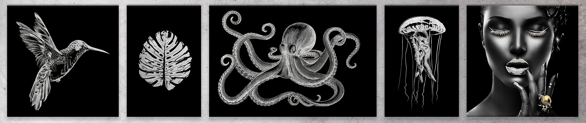 Kategorie Header Silber Acryl
