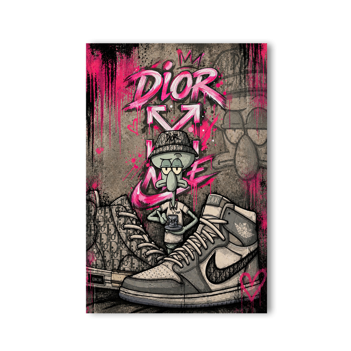 Streetart Squidward - Dior x Nike by Mark Matthews - Affengeile Bilder