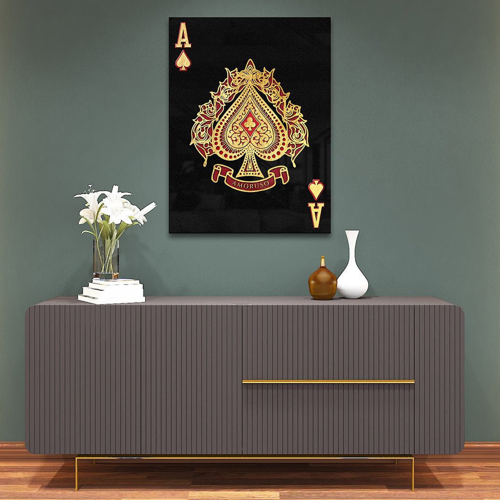 Ace of Spades by Frank Amoruso Gold auf Acryl - Affengeile Bilder