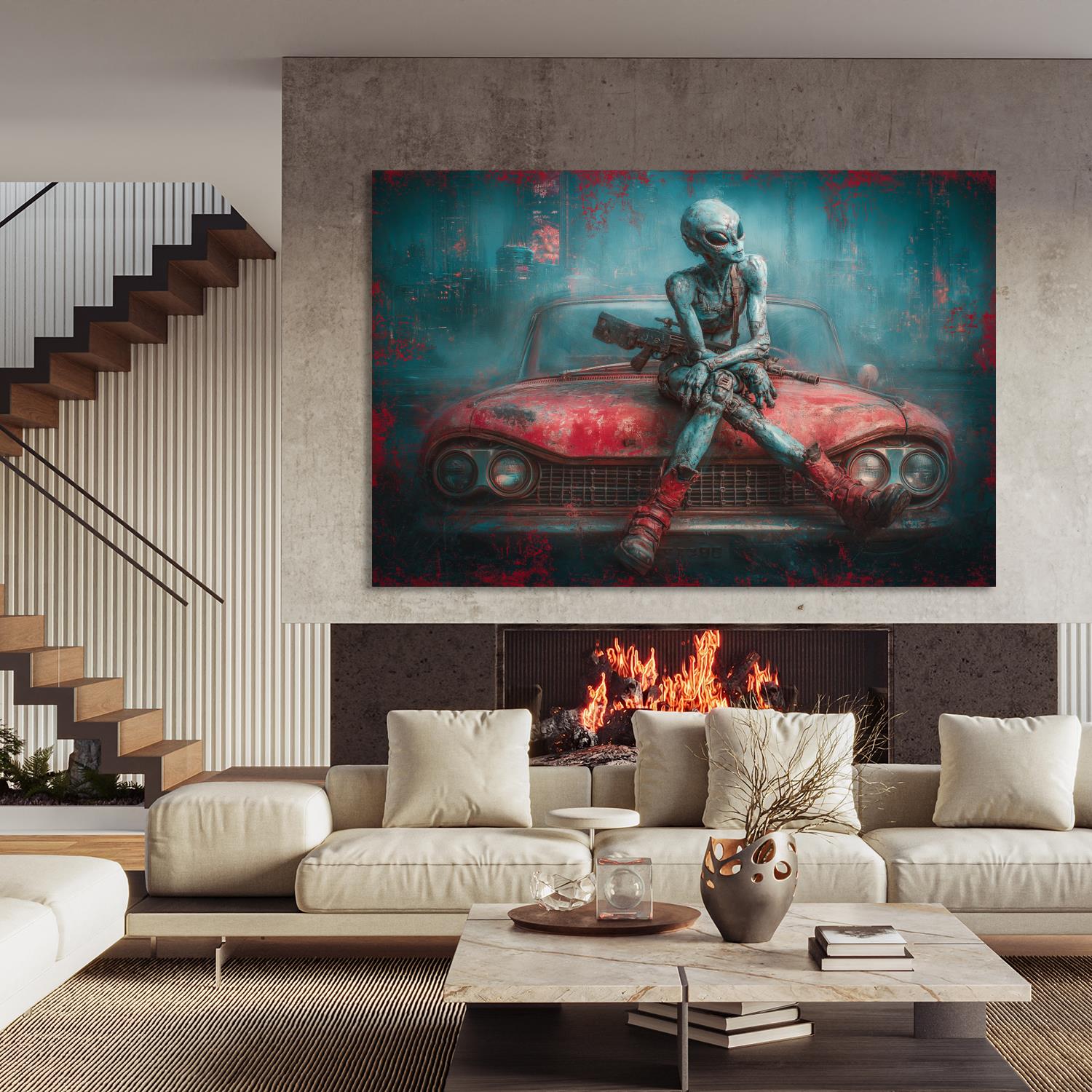 Alien auf Rost-Klassiker I by Catill - Affengeile Bilder