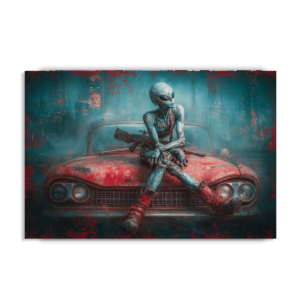 Alien auf Rost-Klassiker I by Catill - Affengeile Bilder