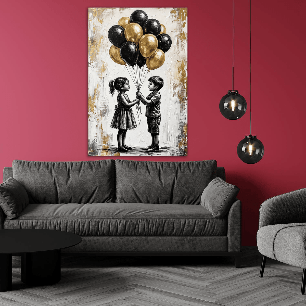 Black and Gold Balloons by Adrian Vieriu - Affengeile Bilder