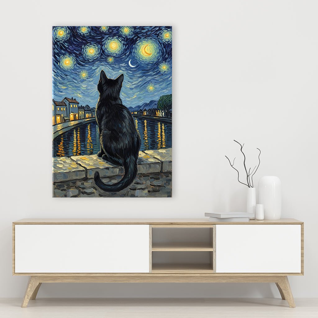 Black Cat Van Gogh by Zenzdesign - Affengeile Bilder