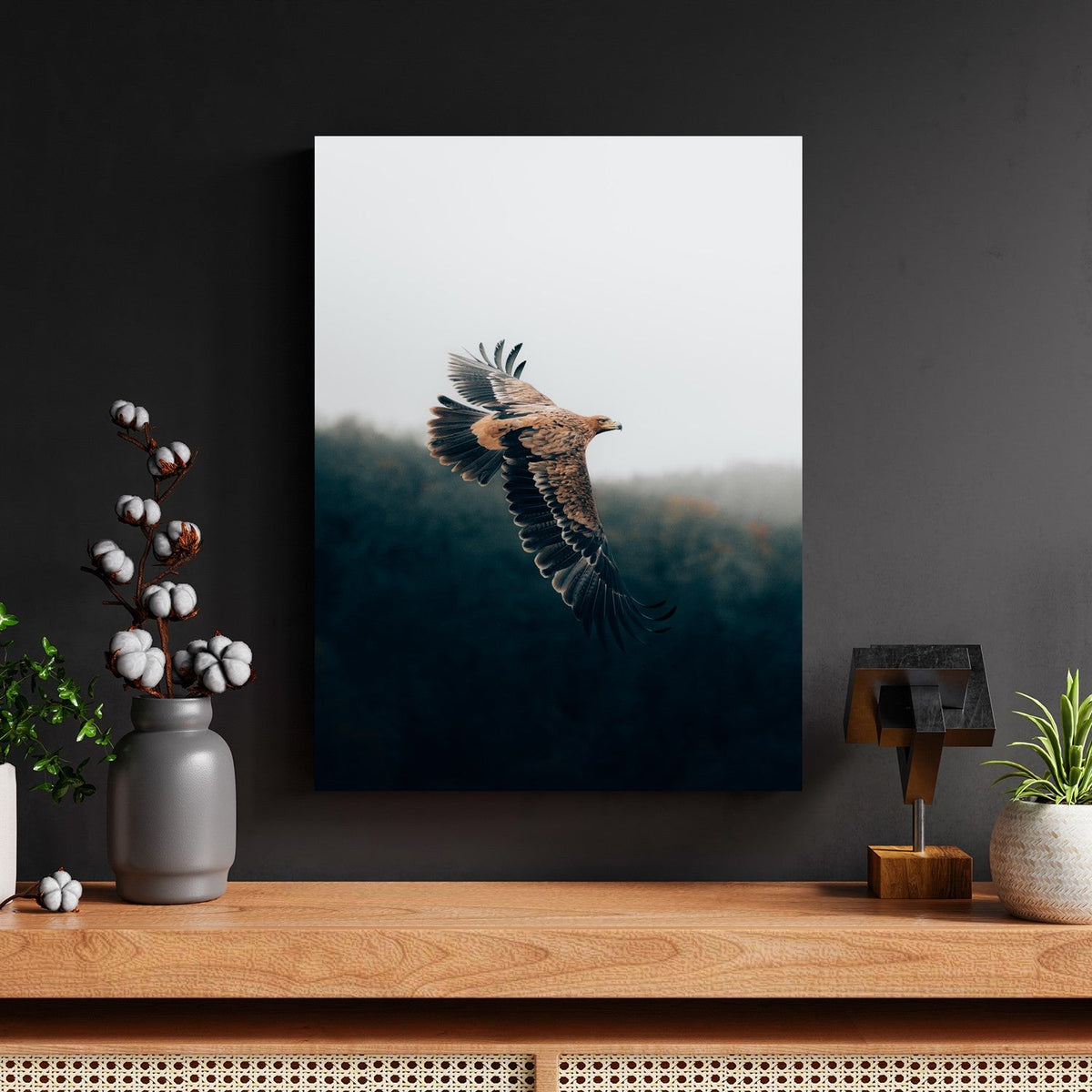 Eagle Over Forest Mist by Philipp Pilz - Affengeile Bilder