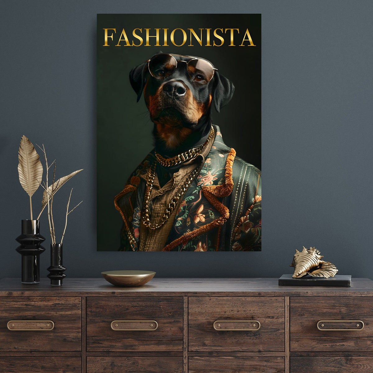 Fashionista Rottweiler by Rosa Piazza - Affengeile Bilder