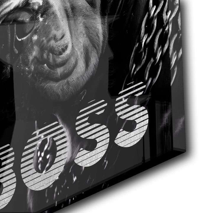 Fearless Boss by Adrian Vieriu Silber auf Acryl - Affengeile Bilder