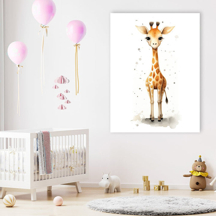 Giraffe Watercolor by Daniel Decker - Affengeile Bilder
