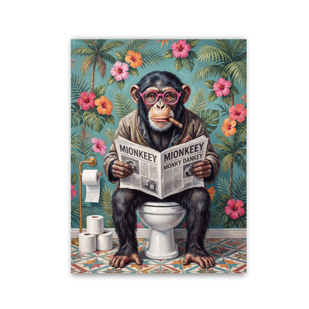Monky Dankey Toilet Time by Zenzdesign - Affengeile Bilder