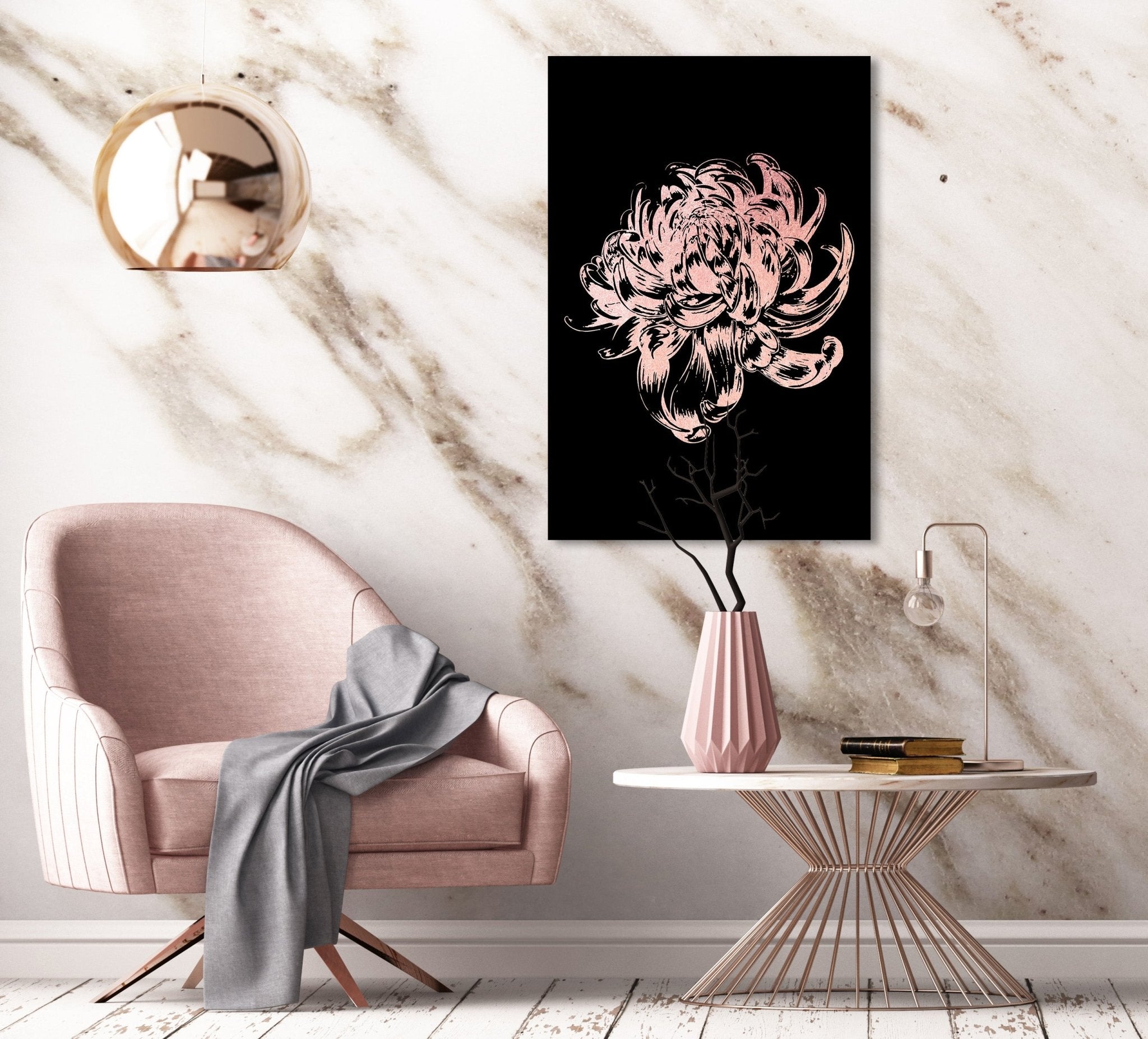 Pfingstrose Rosé auf Acryl - Affengeile Bilder