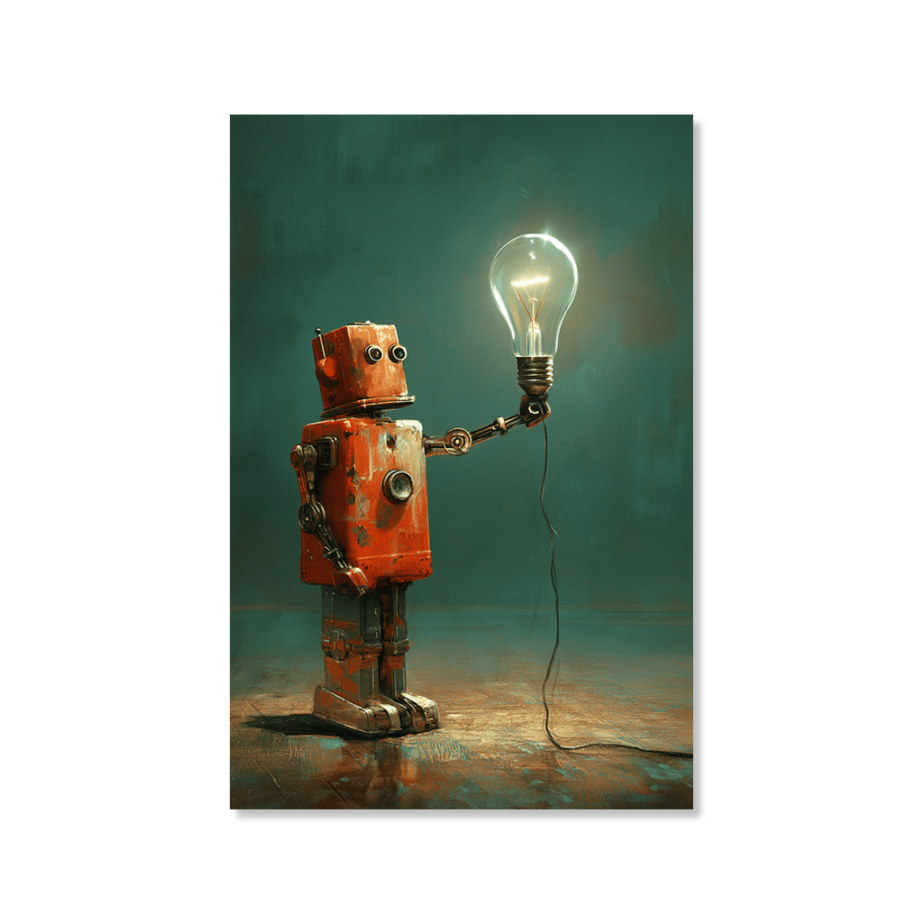 Robot & Light Bulb Concept II by Catill - Affengeile Bilder