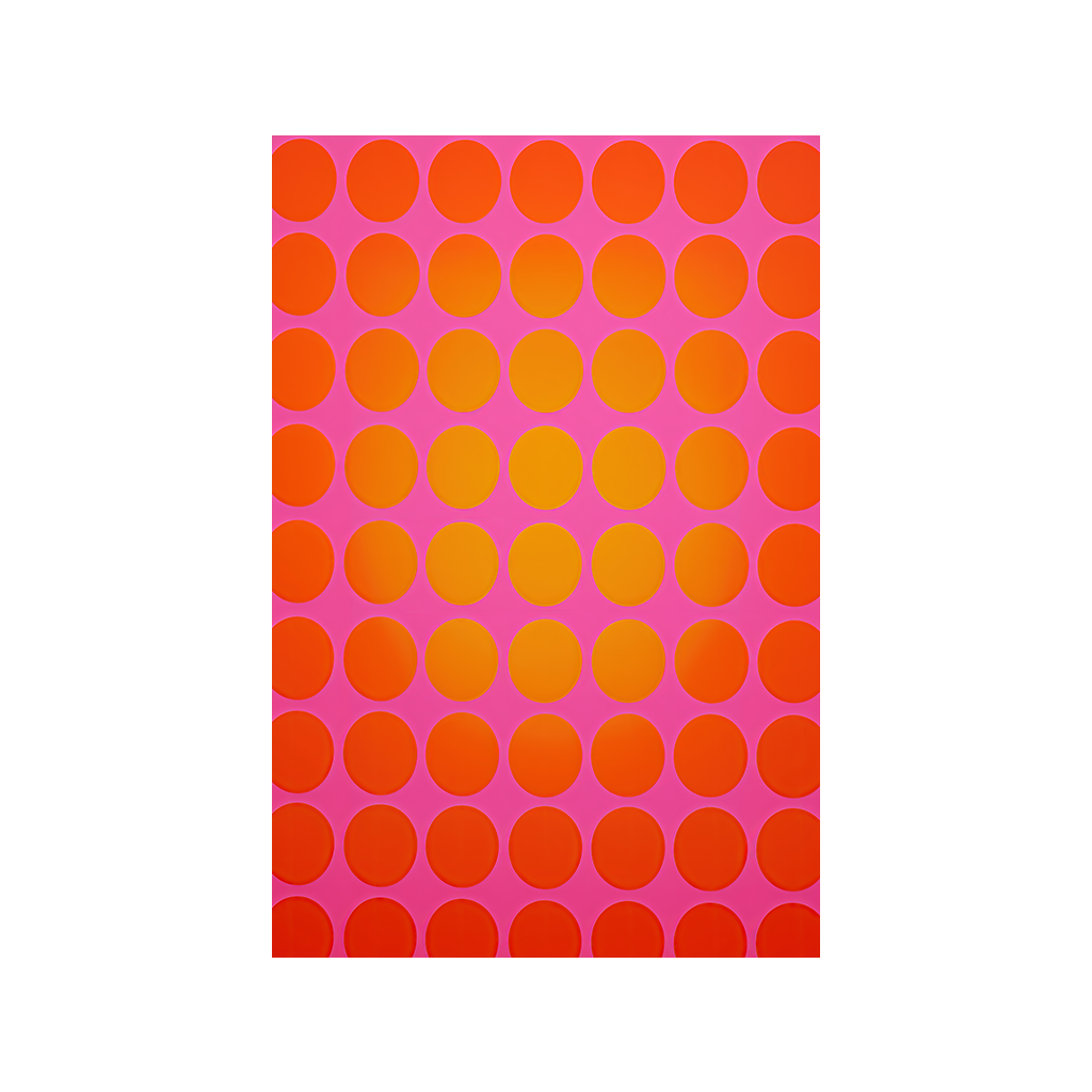 Rote und gelbe Kreise auf pink by Frank Daske - Affengeile Bilder