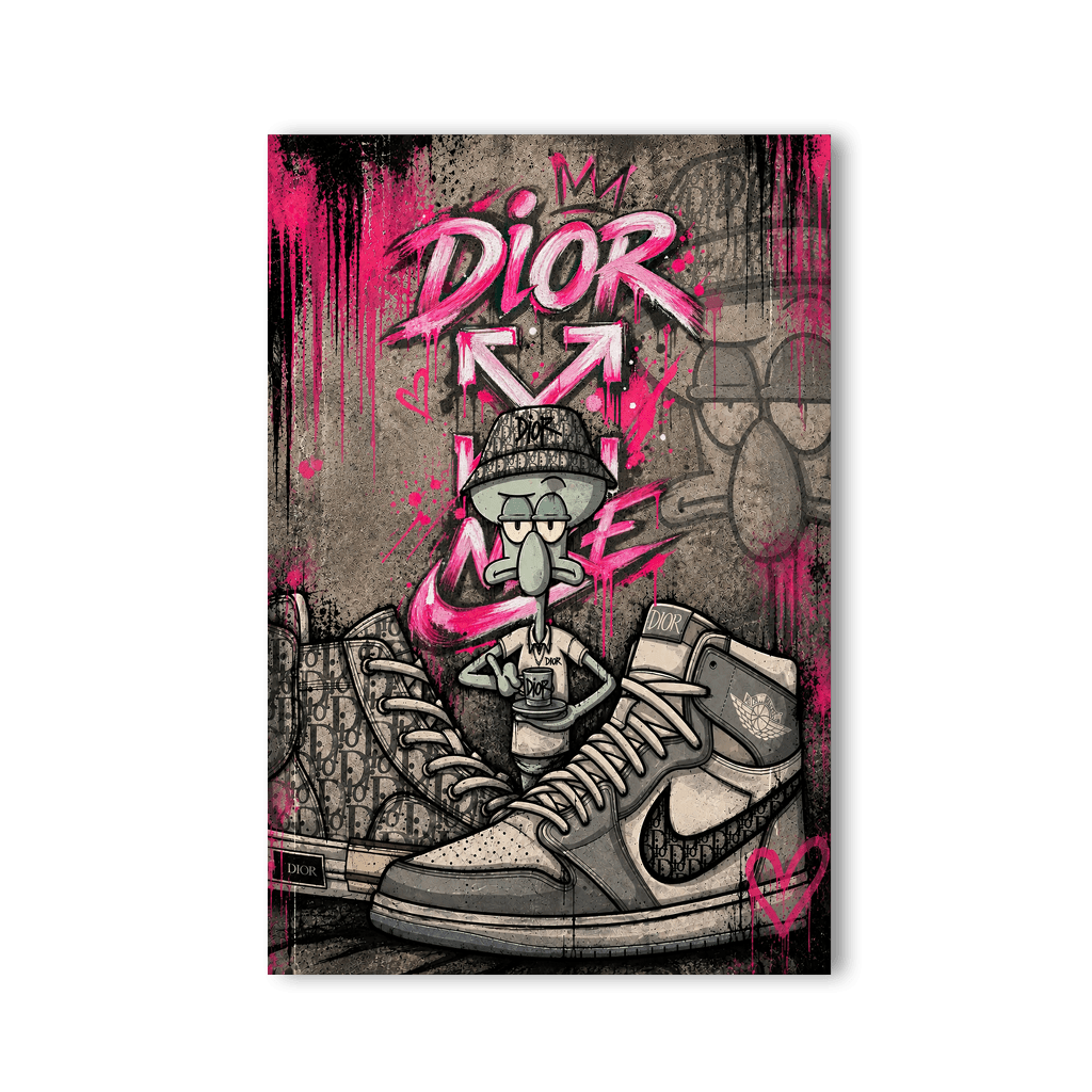 Streetart Squidward - Dior x Nike by Mark Matthews - Affengeile Bilder