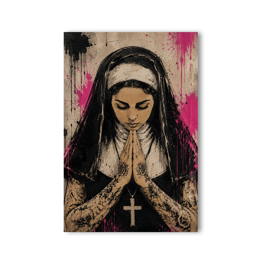 Tattoo Nun x Streetart Grafitti by Mark Matthews - Affengeile Bilder