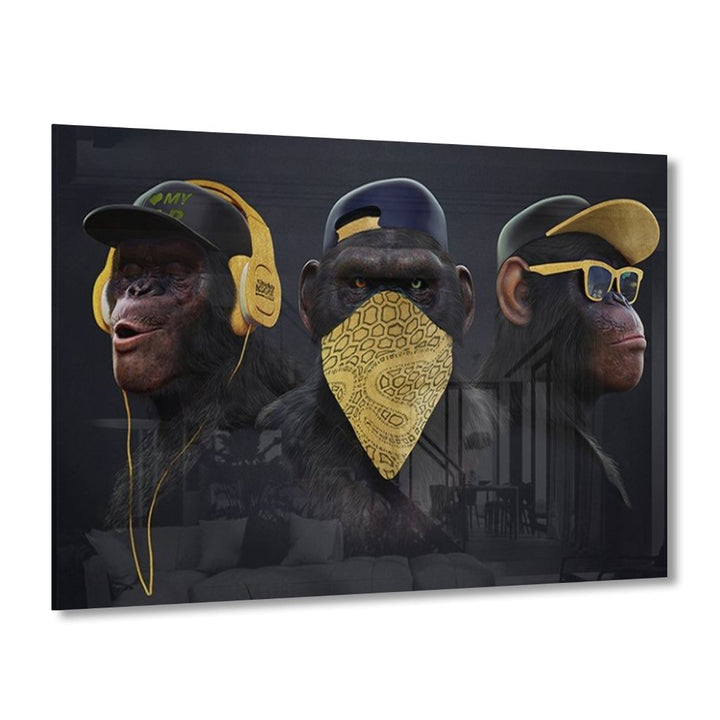 Affengeil Goldversion auf Acryl - Affengeile Bilder