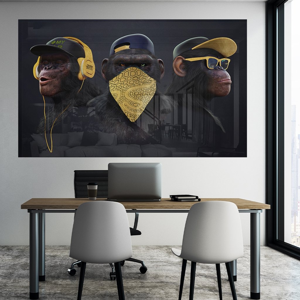 Das Motiv hängt in einem Büro