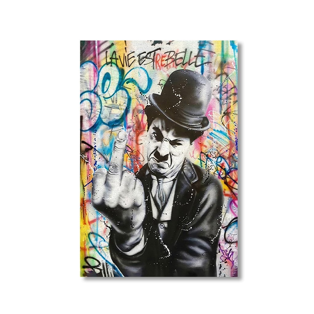 Chaplin Art No 1 by Banksy - Affengeile Bilder