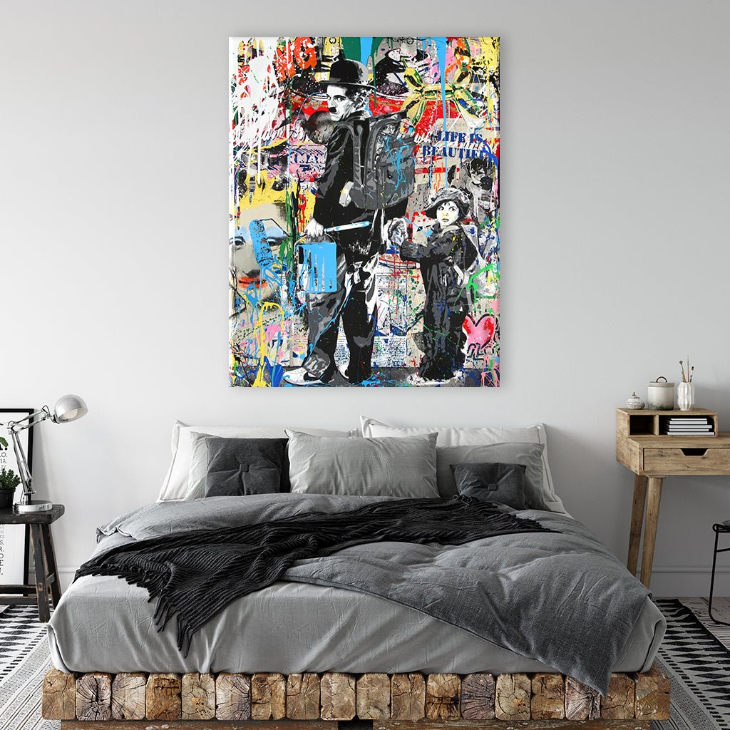 Chaplin Art No 2 by Banksy - Affengeile Bilder