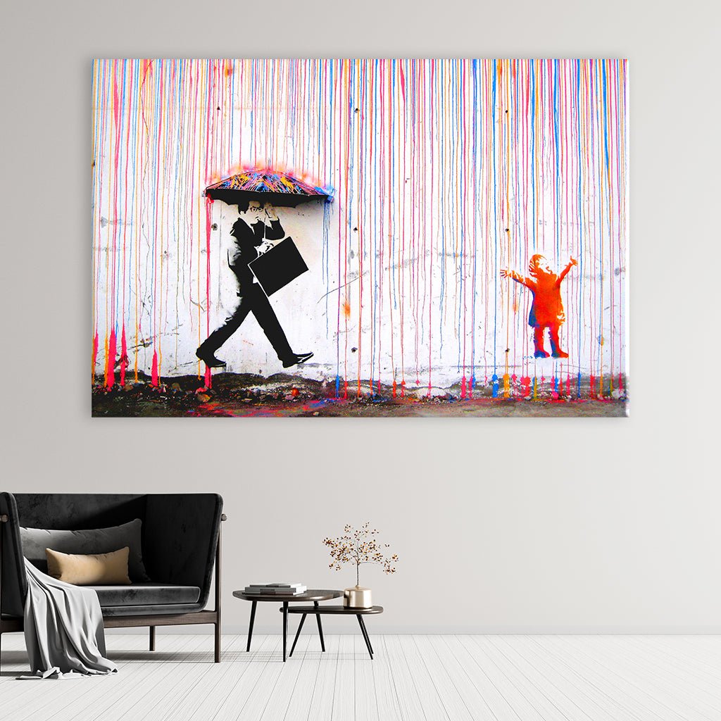 Colored Rain by Banksy - Affengeile Bilder
