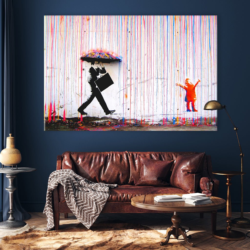 Colored Rain by Banksy - Affengeile Bilder