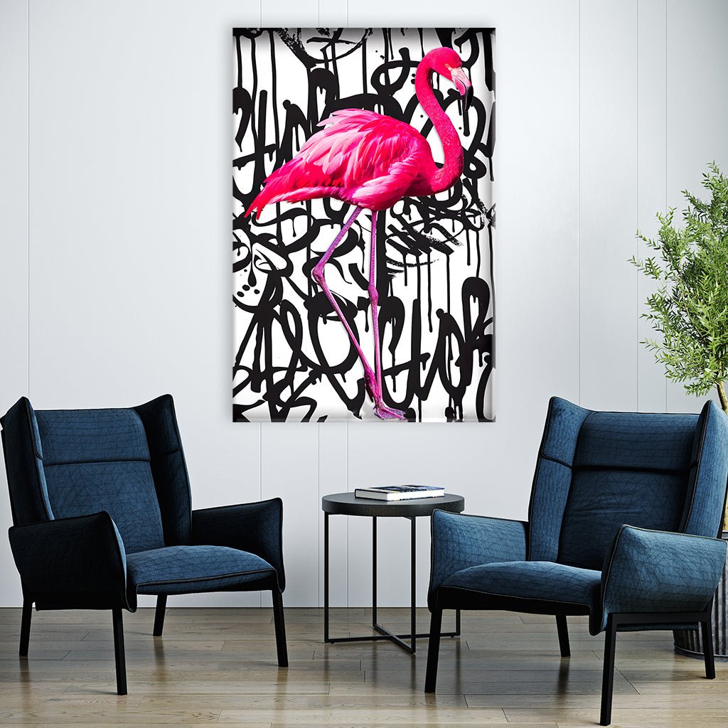 Graffiti Flamingo - Affengeile Bilder