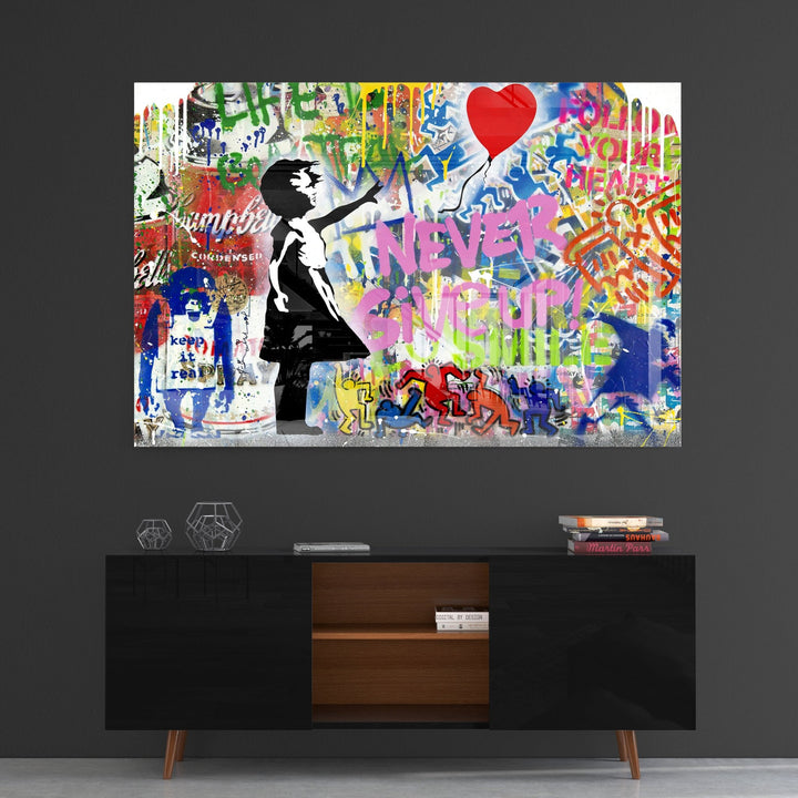 Never Give Up No 1 by Banksy - Affengeile Bilder