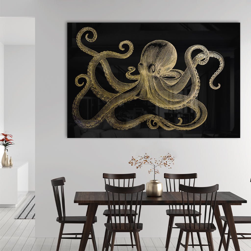 Octopus Goldversion auf Acryl - Affengeile Bilder